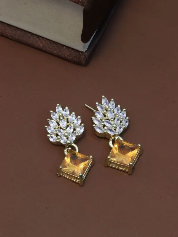 Blue_Stone_Floral_Drop_Earrings_for_Women