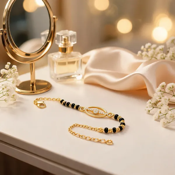 Gold_And_Black_Alloy_Beaded_Infinity_Mangalsutra_Bracelet_For_Women