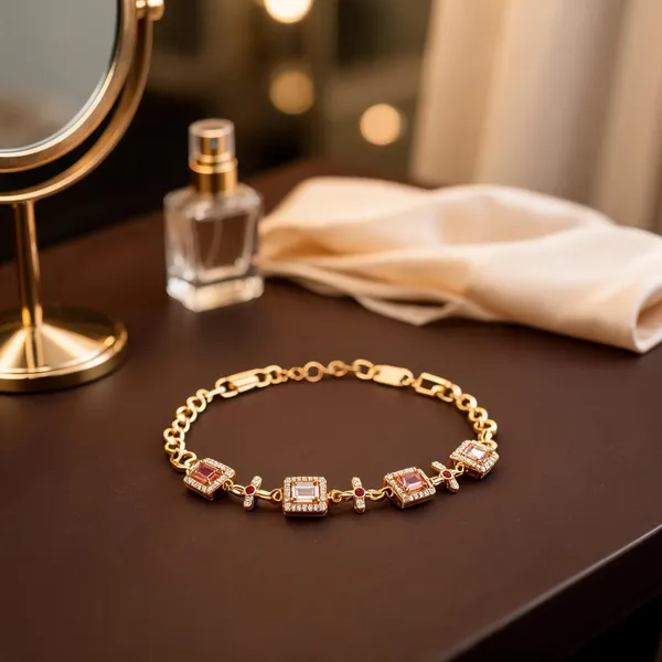 Gold_Alloy_Stone_Geometric_Linked_Bracelet_For_Women