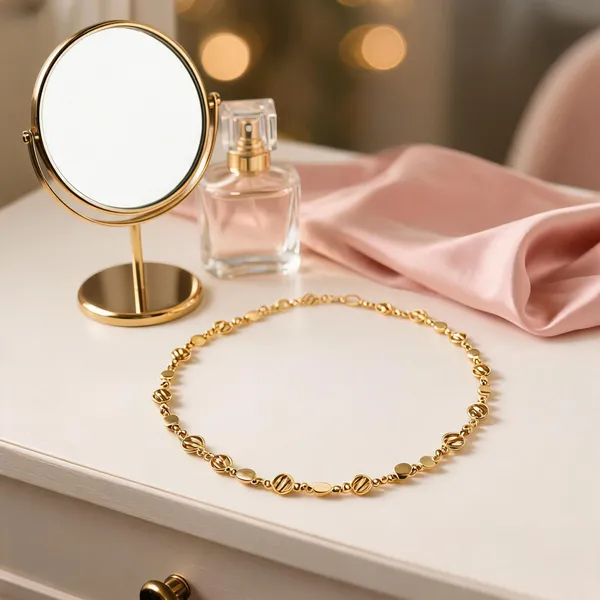 Silver_Alloy_Circular_Link_Necklace_For_Women