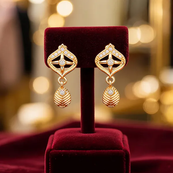 Gold_Alloy_Diamond_Shape_Stone_Drop_Earrings_For_Women