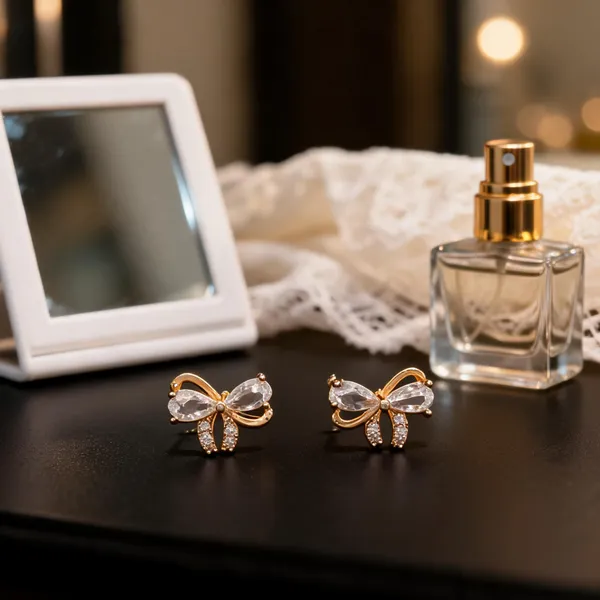 Gold_Alloy_Cz_Bow_Stud_Earrings_For_Women