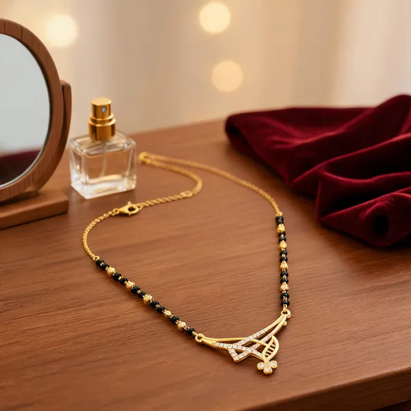 Gold_Alloy_Beaded_Crisscross_Pendant_Mangalsutra_Necklace_For_Women