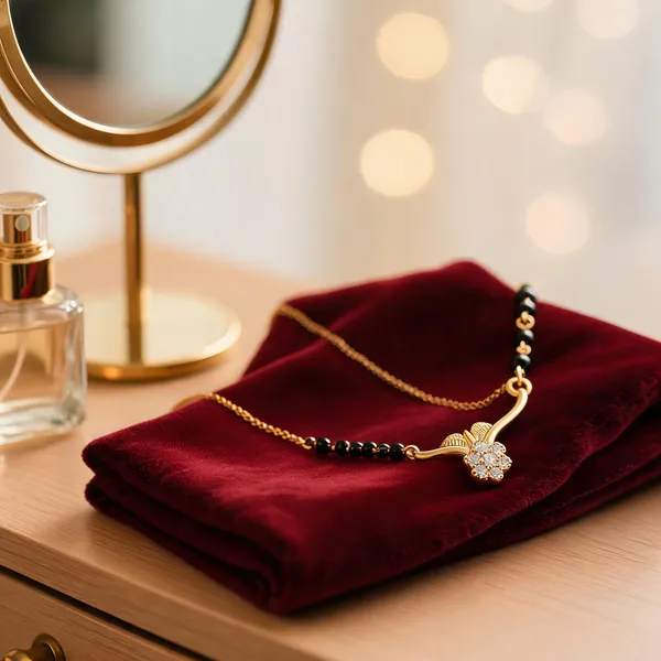 Black_Gold_Alloy_Beaded_Floral_Pendant_Mangalsutra_Necklace_For_Women