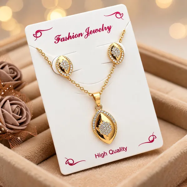 Gold_Alloy_Crystal_Oval_Pendant_Necklace_Set_For_Women
