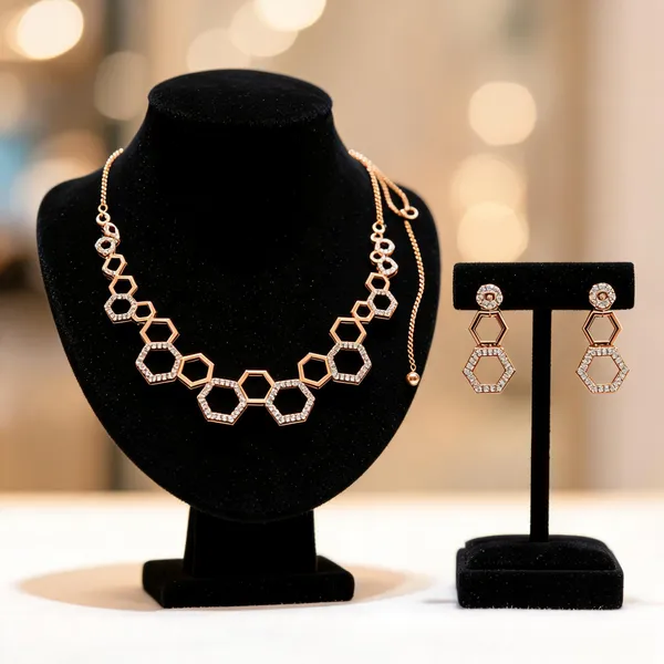 Gold_Alloy_Geometric_Hexagonal_Stone_Necklace_And_Earring_Set_For_Women