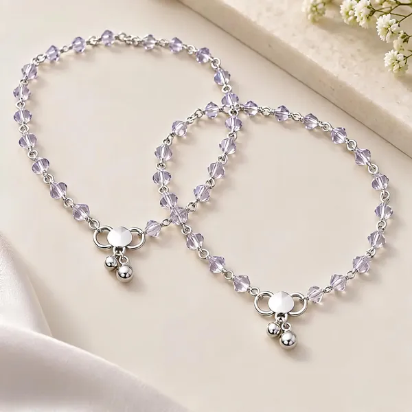 Silver_Beaded_Crystal_Anklet_Pair_For_Women