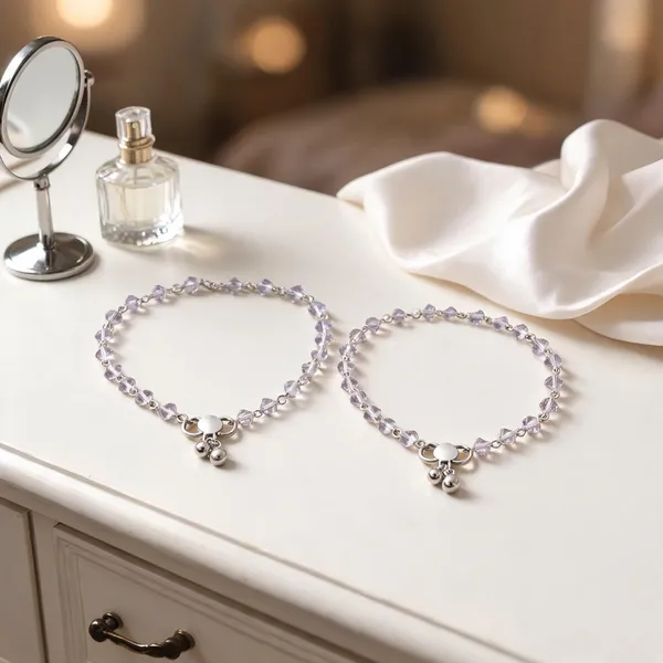 Silver_Beaded_Crystal_Anklet_Pair_For_Women