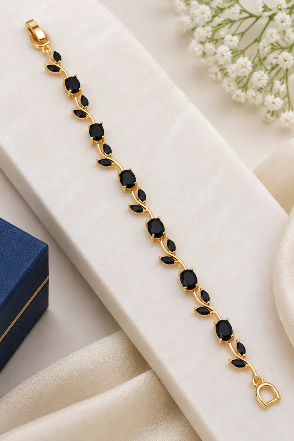 Gold_Tone_Black_Stone_Bracelet_for_Women