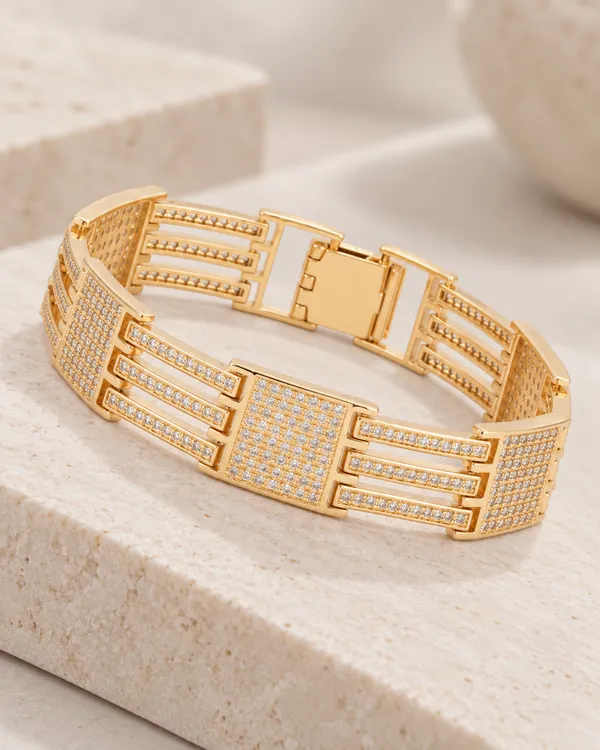 Gold_Tone_Rhinestone_Link_Bracelet
