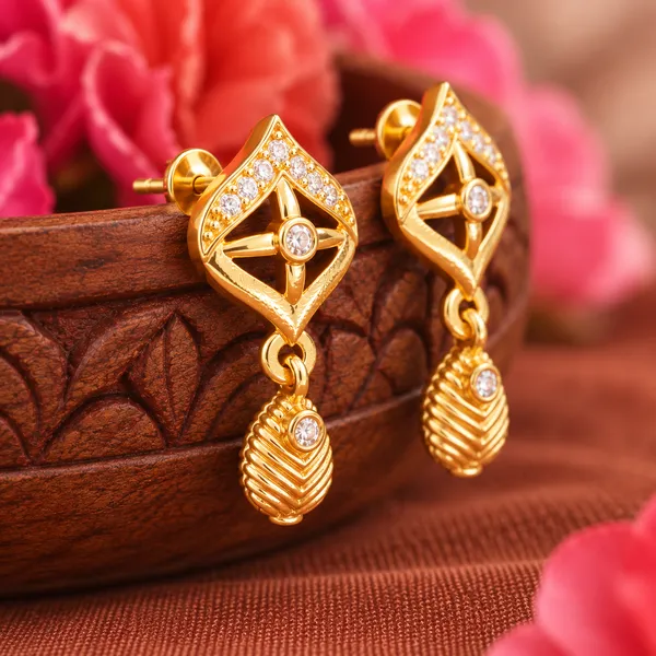 Gold_Tone_Embellished_Drop_Earrings_for_Women