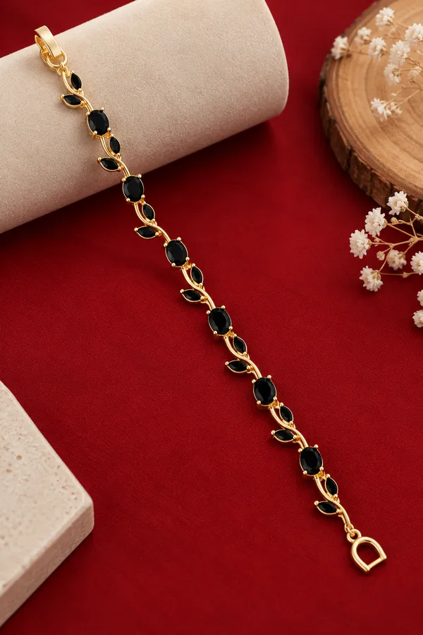 Gold_Tone_Black_Stone_Bracelet_for_Women