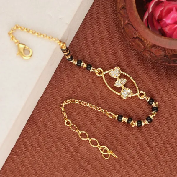 Gold_Tone_Black_Beaded_Bracelet_for_Women