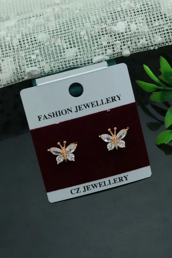 Gold_Tone_Butterfly_Stud_Earrings