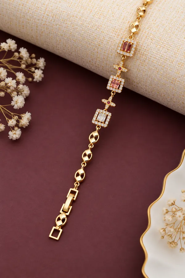Gold_Tone_Geometric_Stone_Bracelet_for_Women