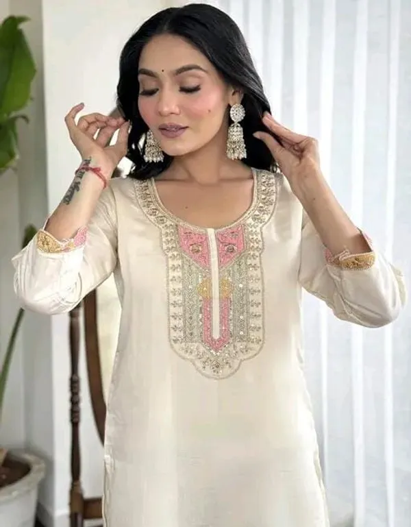 Cream_Embroidered_Straight_Kurta_Set_for_Women