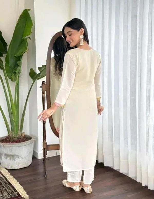 Cream_Embroidered_Straight_Kurta_Set_for_Women
