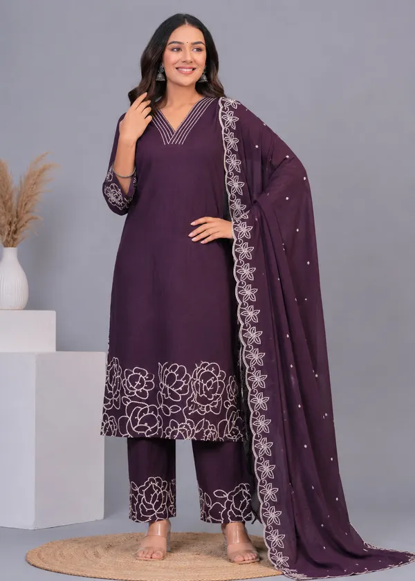 Purple_Embroidered_Straight_Suit_Set_for_Women
