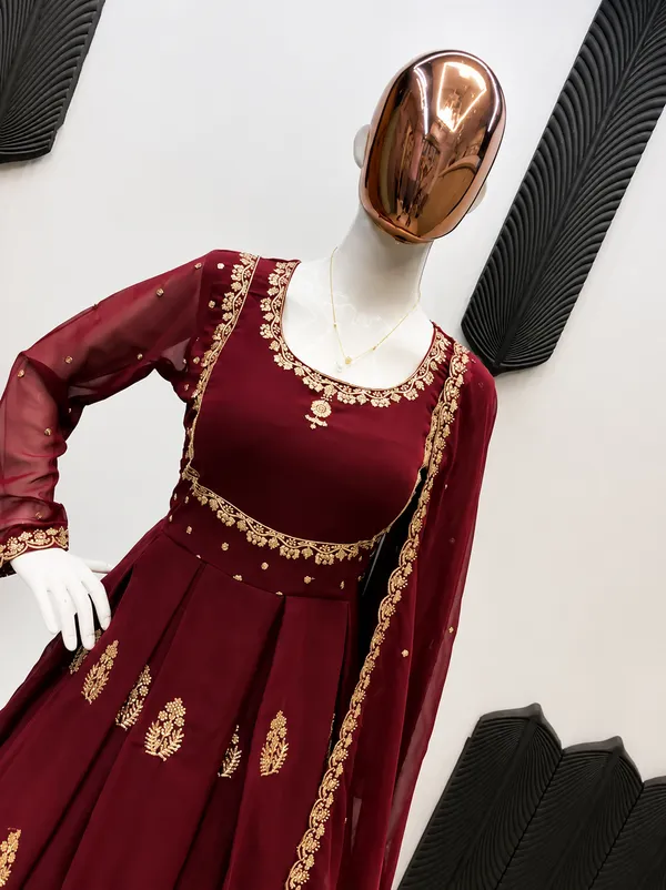 Maroon_Embroidered_Anarkali_Suit_For_Women