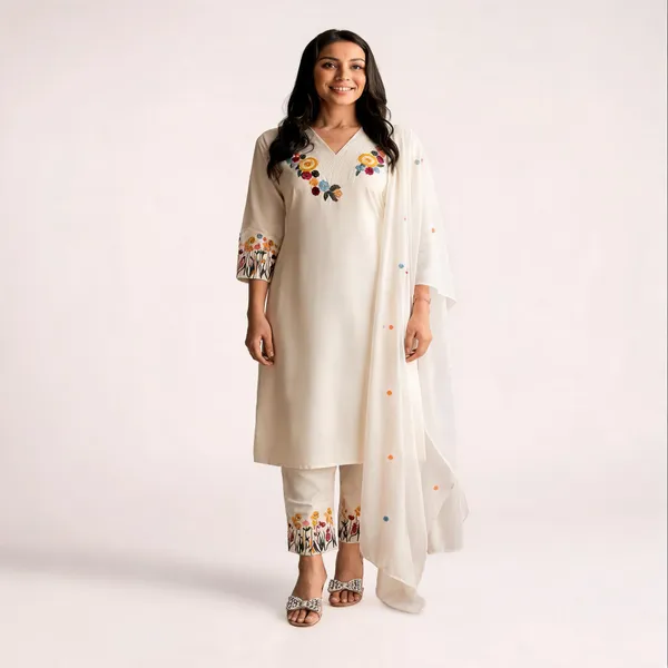 White_Chanderi_Cotton_Embroidered_Straight_Kurta_Set_For_Women