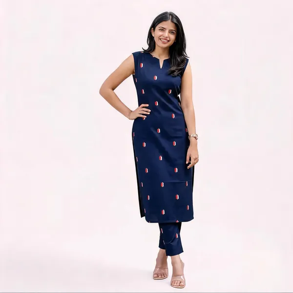 Navy_Cotton_Blend_Sleeveless_Printed_Straight_Kurta_Set_For_Women