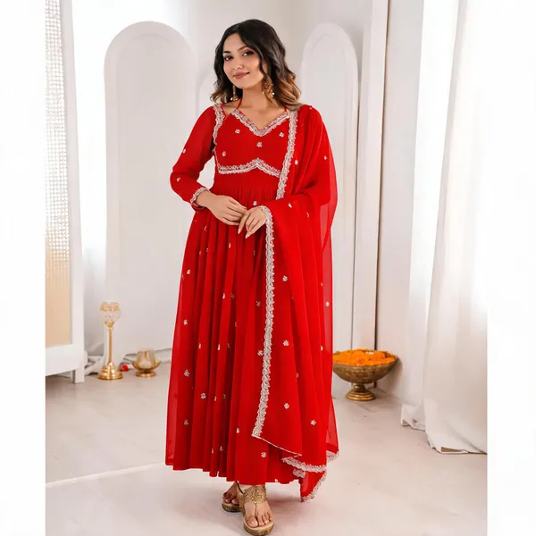 Red_Georgette_Embellished_Flared_Anarkali_Suit_For_Women