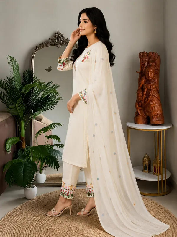 White_Embroidered_Straight_Kurta_Set_for_Women