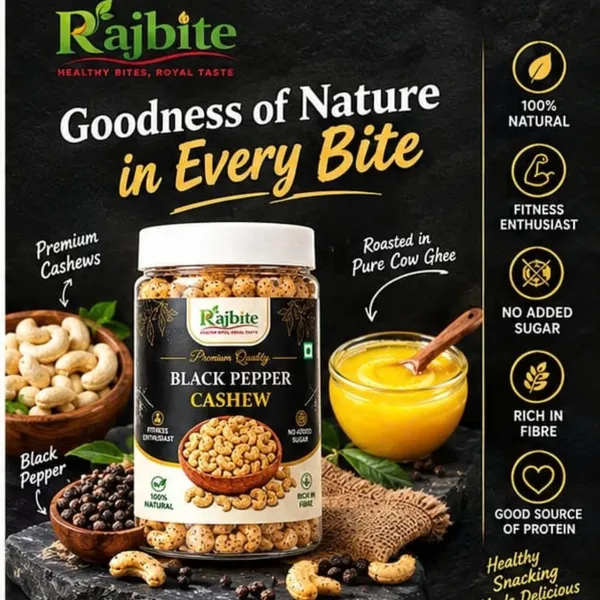 Rajbite_Masala_,Peri_Peri_,Black_pepper_,_Classic_Salted_And_Mint_Roasted_Cashews_Cow_Ghee_Pack_Of_5