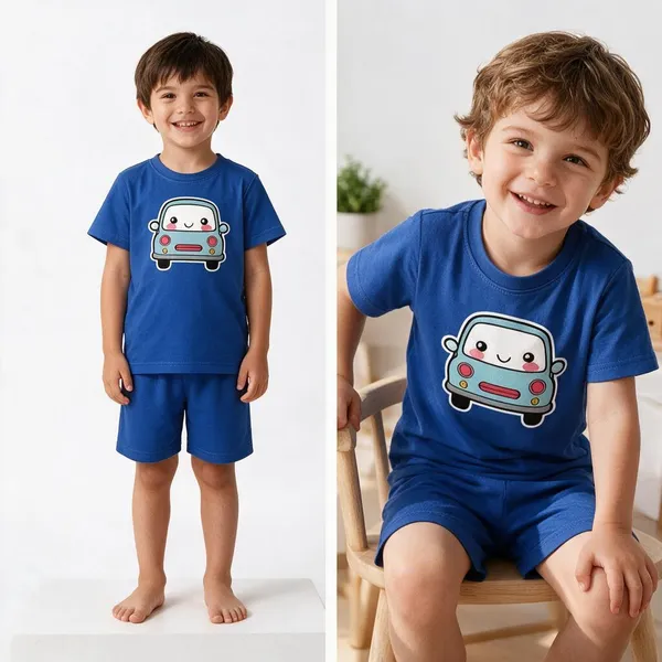 Smiley_Blue_Car_|_Royal_Blue_Co-ord_Set