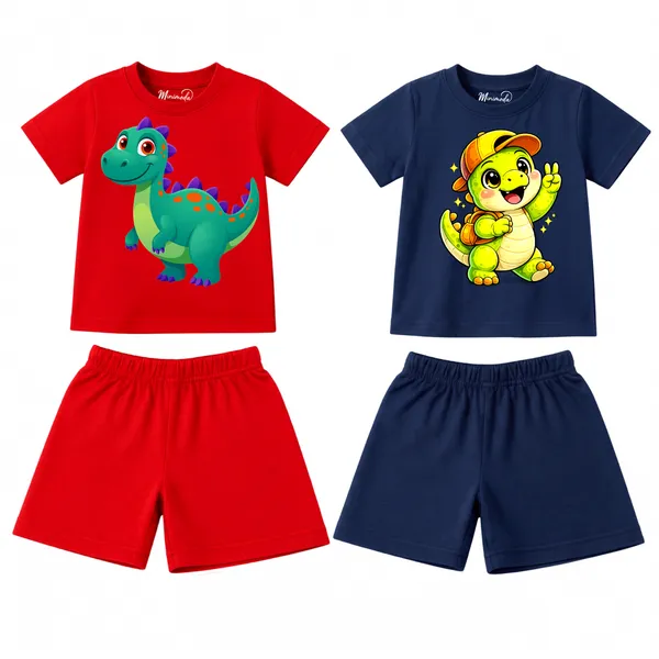 Spiky_Dino_&_School_Dino_|_Red_&_Deep_Blue_Co-ord_Set_Combo_(Pack_of_2)