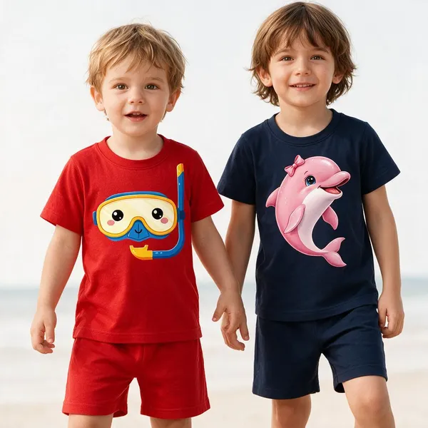 Snorkel_Buddy_&_Pretty_Dolphin_|_Red_&_Deep_Blue_Co-ord_Set_Combo_(Pack_of_2)