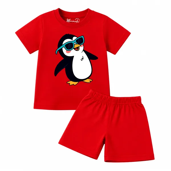 Cool_Penguin_&_Sprinkle_Donut_|_Red_&_Deep_Blue_Co-ord_Set_Combo_(Pack_of_2)