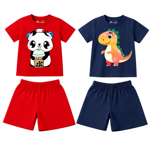 Boba_Panda_&_Sunset_Dino_|_Red_&_Deep_Blue_Co-ord_Set_Combo_(Pack_of_2)