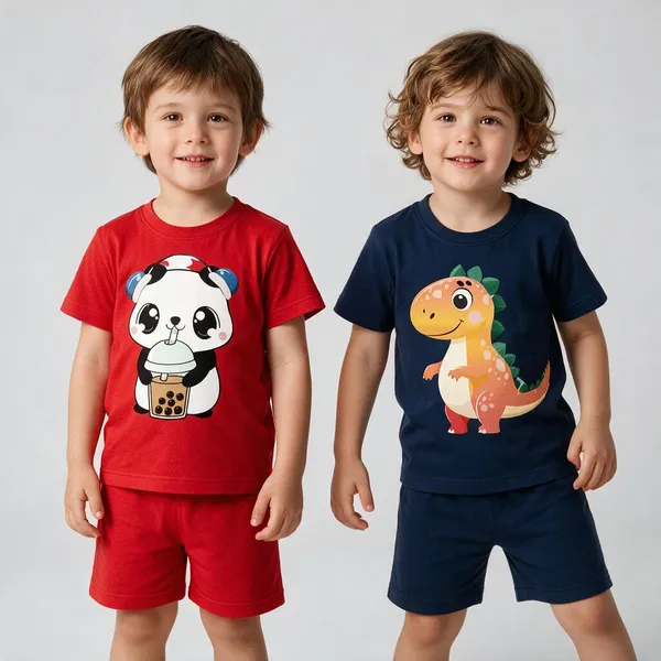 Boba_Panda_&_Sunset_Dino_|_Red_&_Deep_Blue_Co-ord_Set_Combo_(Pack_of_2)