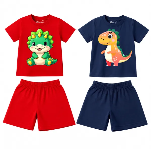 Baby_Dino_&_Sunset_Dino_|_Red_&_Deep_Blue_Co-ord_Set_Combo_(Pack_of_2)