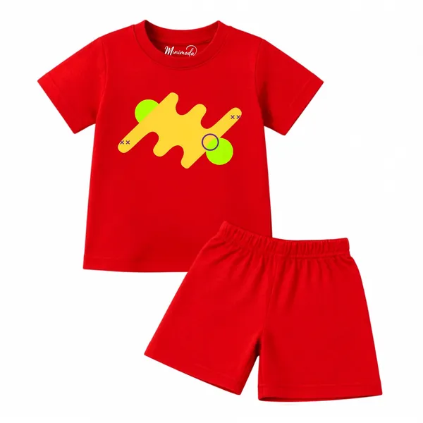 Abstract_Zigzag_&_Sunset_Dino_|_Red_&_Deep_Blue_Cotton_Co-ord_Set_Combo_for_Boys_(Pack_of_2)