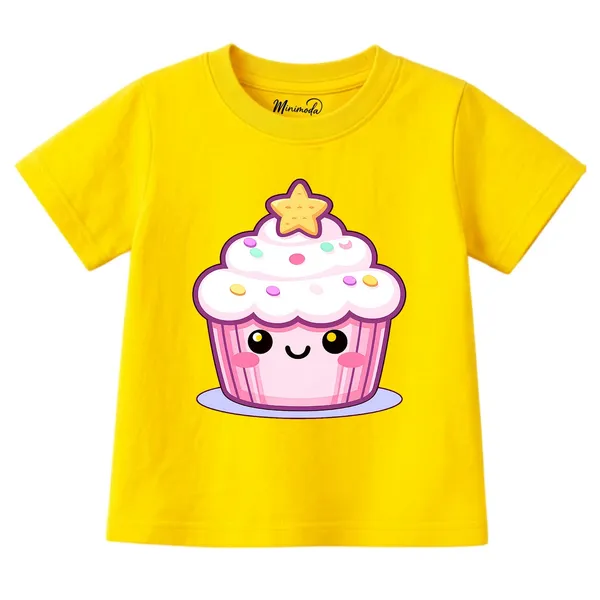 Make_Today_Amazing_&_Star_Cupcake_|_Red_&_Yellow_Cotton_Co-ord_Set_Combo_for_Girls_(Pack_of_2)