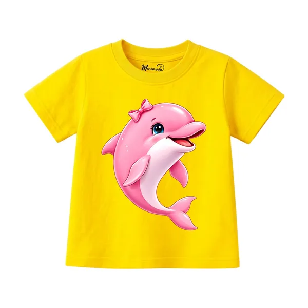 Be_Brave_Be_Bold_&_Pretty_Dolphin_|_Red_&_Yellow_Cotton_T-Shirt_Combo_for_Girls_(Pack_of_2)
