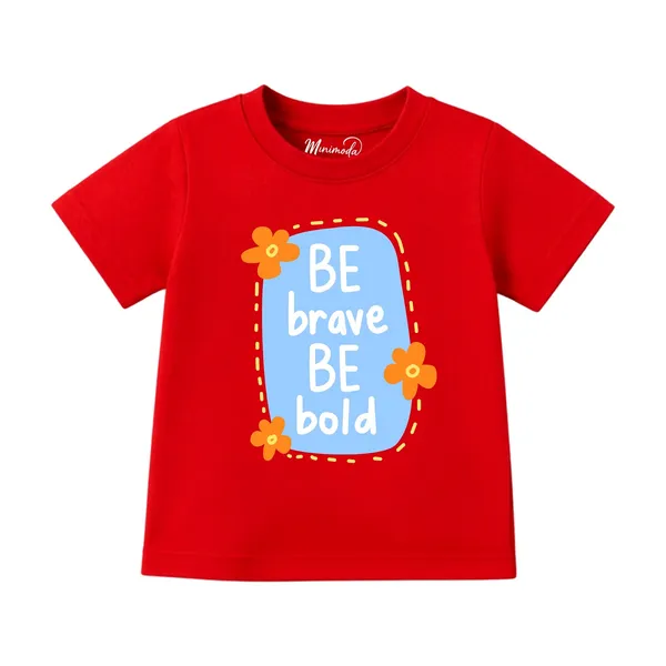 Be_Brave_Be_Bold_&_Pretty_Dolphin_|_Red_&_Yellow_Cotton_T-Shirt_Combo_for_Girls_(Pack_of_2)