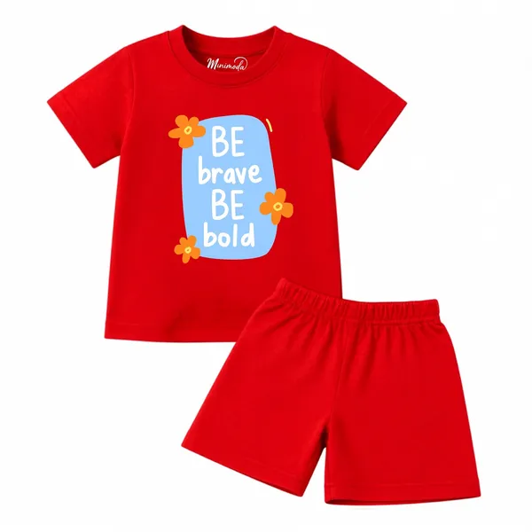 Be_Brave_Be_Bold_&_Pretty_Dolphin_|_Red_&_Yellow_Cotton_Co-ord_Set_Combo_for_Girls_(Pack_of_2)