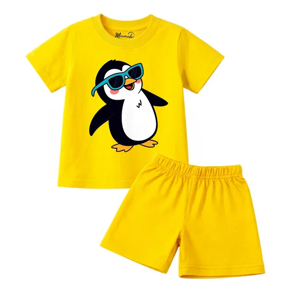 Love_More_Worry_Less_&_Cool_Penguin_|_Red_&_Yellow_Cotton_Co-ord_Set_Combo_for_Girls_(Pack_of_2)