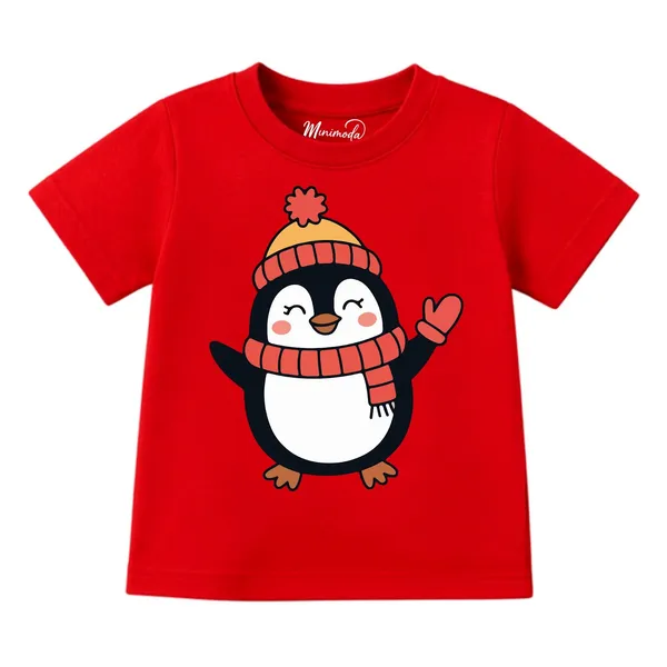 Pom_Hat_Penguin_&_Sprinkle_Donut_|_Red_&_Yellow_Cotton_Co-ord_Set_Combo_for_Boys_(Pack_of_2)