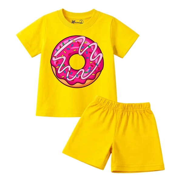 Pom_Hat_Penguin_&_Sprinkle_Donut_|_Red_&_Yellow_Cotton_Co-ord_Set_Combo_for_Boys_(Pack_of_2)