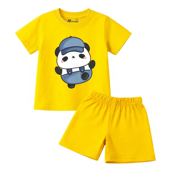 Scarf_Penguin_&_Cap_Panda_|_Red_&_Yellow_Cotton_Co-ord_Set_Combo_for_Boys_(Pack_of_2)