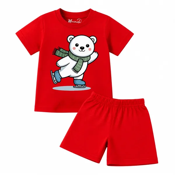 Skating_Polar_Bear_&_Cool_Penguin_|_Red_&_Deep_Blue_Cotton_Co-ord_Set_Combo_for_Boys_(Pack_of_2)