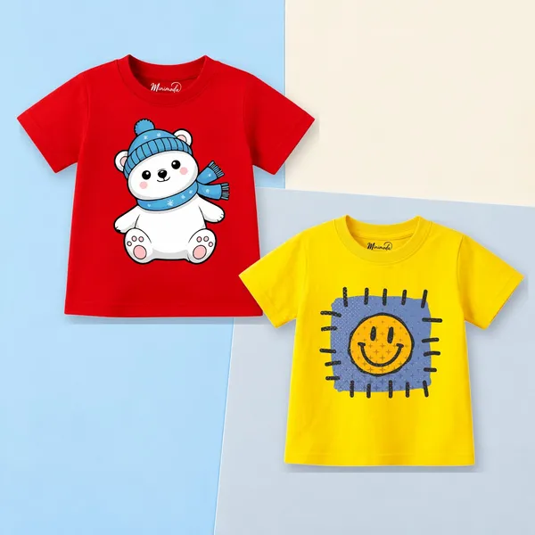 Blue_Hat_Polar_Bear_&_Smiley_Patch_|_Red_&_Yellow_Cotton_T-Shirt_Combo_for_Boys_&_Girls_(Pack_of_2)