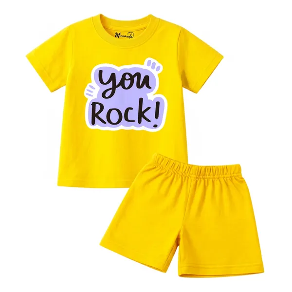 Green_Hat_Polar_Bear_&_You_Rock_|_Red_&_Yellow_Cotton_Co-ord_Set_Combo_for_Boys_(Pack_of_2)
