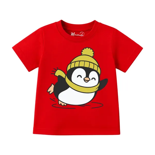 Skating_Penguin_&_Sitting_Panda_Let's_Play_|_Red_&_Yellow_Cotton_T-Shirt_Combo_for_Boys_&_Girls_(Pack_of_2)