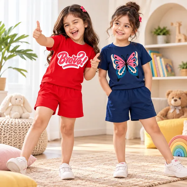 Bravo_Script_&_Pretty_Butterfly_|_Red_&_Deep_Blue_Cotton_Co-ord_Set_Combo_for_Girls_(Pack_of_2)