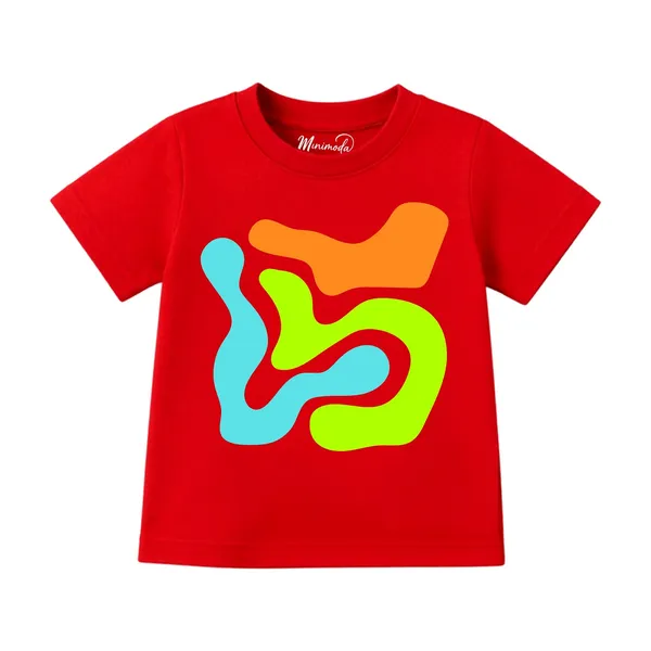 Abstract_Squiggle_&_Smiley_Patch_|_Red_&_Yellow_Cotton_T-Shirt_Combo_for_Boys_&_Girls_(Pack_of_2)